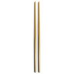 Juego 2 palillos comas inox dorado