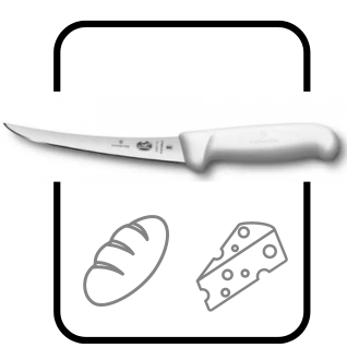 cuchillos victorinox hoja estrecha de mango blanco